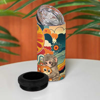 Baby Monkey Punch 4 in 1 Can Cooler Tumbler Retro 70S Hippie Style Groovy Spring