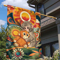 Baby Monkey Punch Garden Flag Retro 70S Hippie Style Groovy Spring