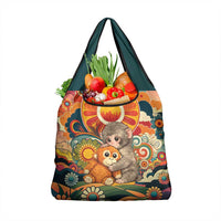 Baby Monkey Punch Grocery Bag Retro 70S Hippie Style Groovy Spring