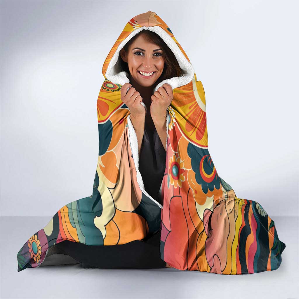 Baby Monkey Punch Hooded Blanket Retro 70S Hippie Style Groovy Spring
