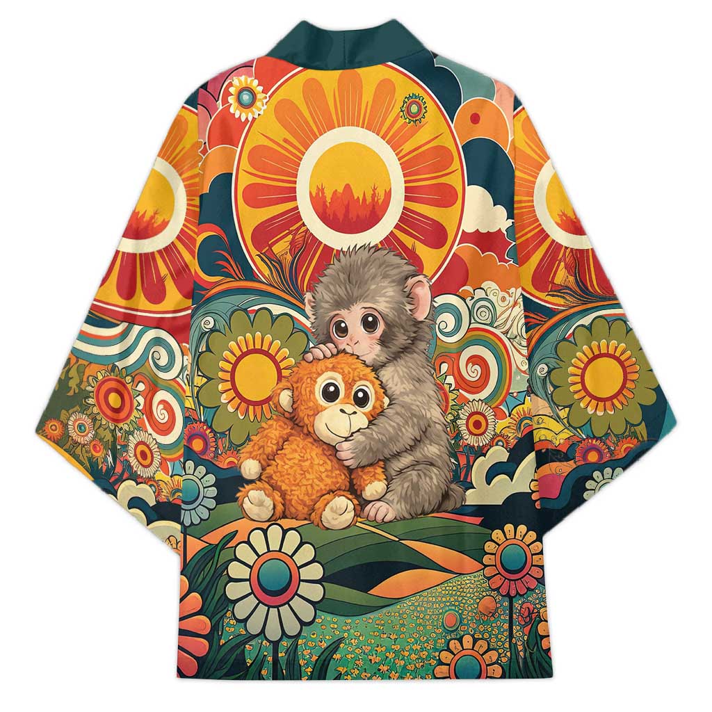 Baby Monkey Punch Kimono Retro 70S Hippie Style Groovy Spring