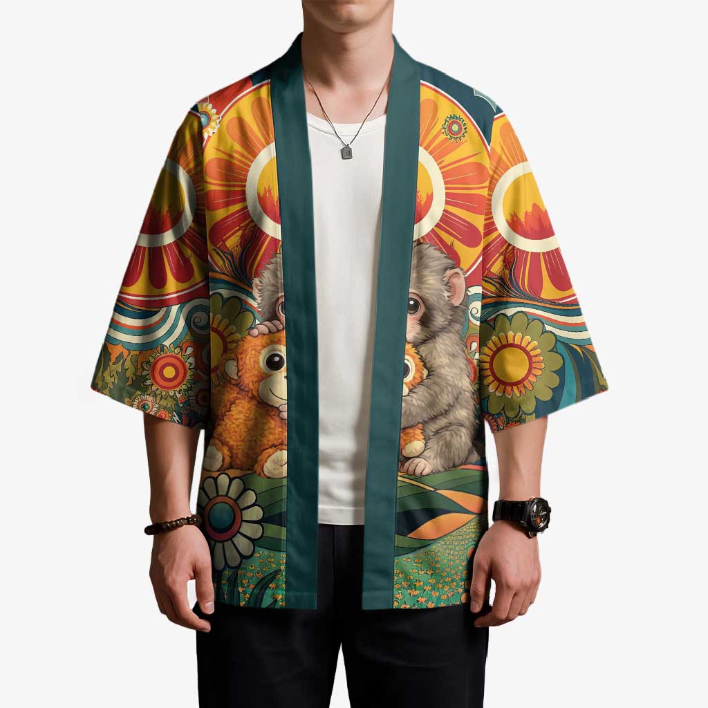 Baby Monkey Punch Kimono Retro 70S Hippie Style Groovy Spring