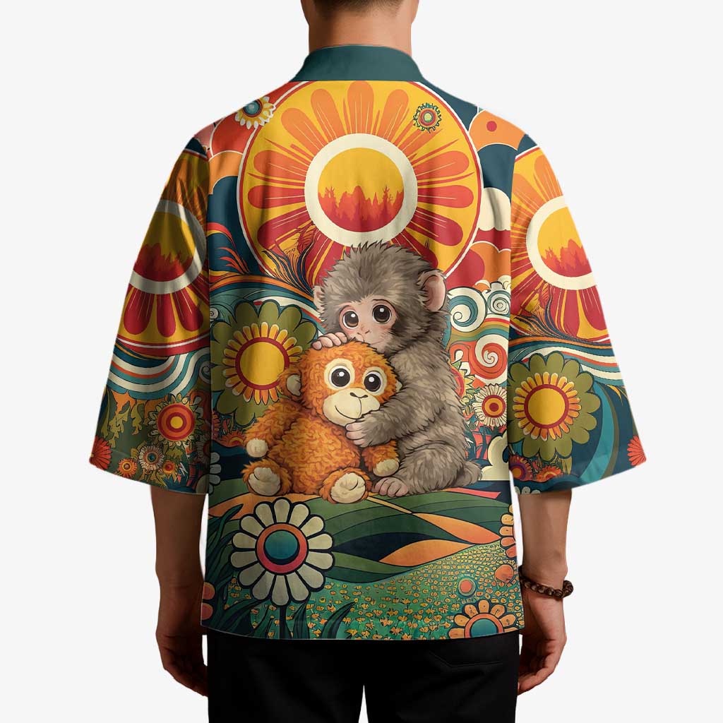 Baby Monkey Punch Kimono Retro 70S Hippie Style Groovy Spring