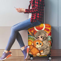 Baby Monkey Punch Luggage Cover Retro 70S Hippie Style Groovy Spring