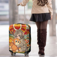 Baby Monkey Punch Luggage Cover Retro 70S Hippie Style Groovy Spring