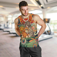 Baby Monkey Punch Men Tank Top Retro 70S Hippie Style Groovy Spring