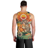 Baby Monkey Punch Men Tank Top Retro 70S Hippie Style Groovy Spring