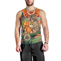 Baby Monkey Punch Men Tank Top Retro 70S Hippie Style Groovy Spring