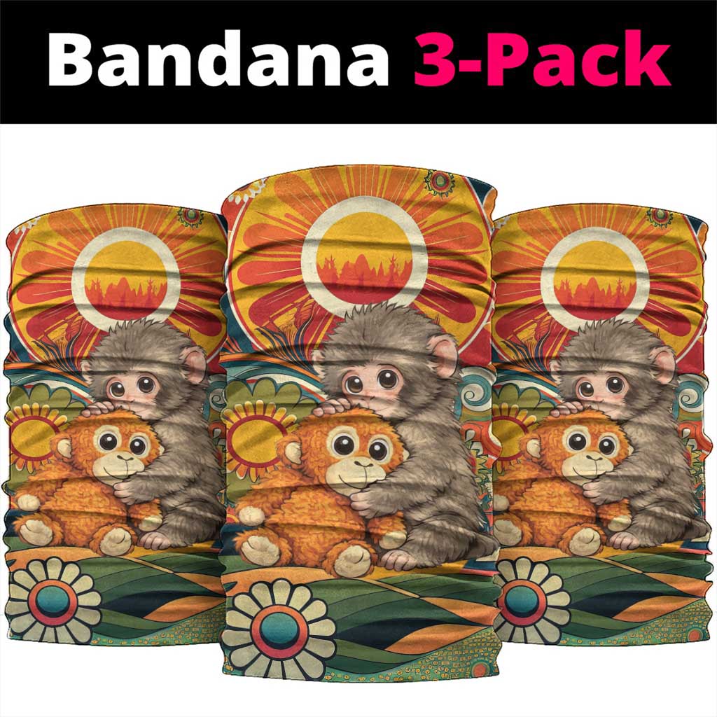 Baby Monkey Punch Neck Gaiter Retro 70S Hippie Style Groovy Spring