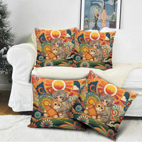 Baby Monkey Punch Pillow Cover Retro 70S Hippie Style Groovy Spring