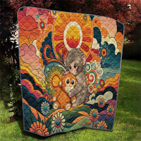 Baby Monkey Punch Quilt Retro 70S Hippie Style Groovy Spring