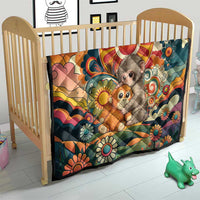 Baby Monkey Punch Quilt Retro 70S Hippie Style Groovy Spring