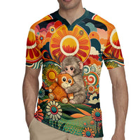 Baby Monkey Punch Rugby Jersey Retro 70S Hippie Style Groovy Spring