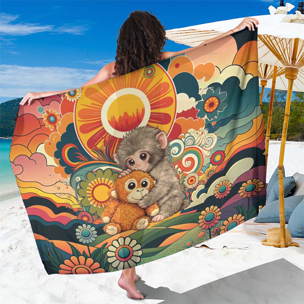Baby Monkey Punch Sarong Retro 70S Hippie Style Groovy Spring