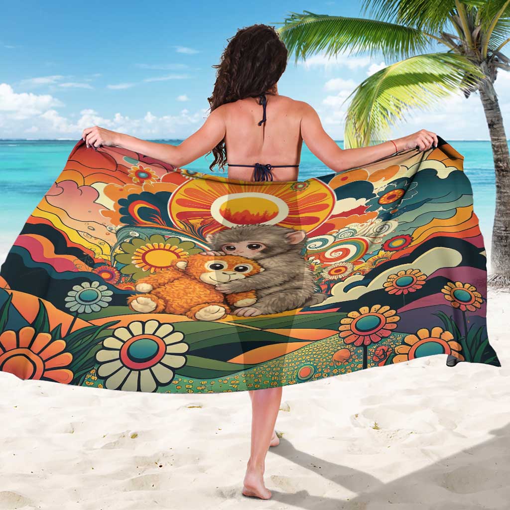 Baby Monkey Punch Sarong Retro 70S Hippie Style Groovy Spring