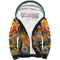 Baby Monkey Punch Sherpa Hoodie Retro 70S Hippie Style Groovy Spring