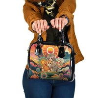 Baby Monkey Punch Shoulder Handbag Retro 70S Hippie Style Groovy Spring