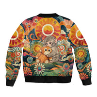 Baby Monkey Punch Sleeve Zip Bomber Jacket Retro 70S Hippie Style Groovy Spring