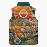 Baby Monkey Punch Sleeveless Puffer Jacket Retro 70S Hippie Style Groovy Spring