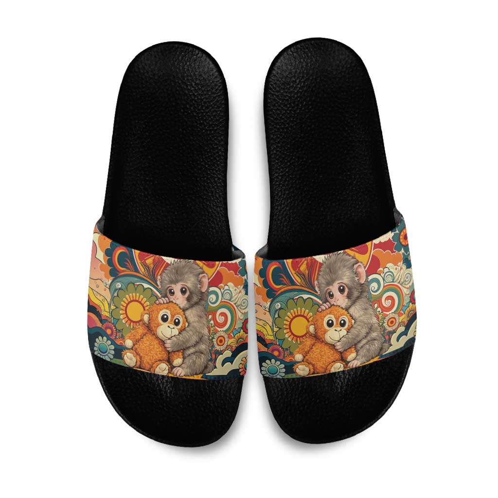 Baby Monkey Punch Slide Sandals Retro 70S Hippie Style Groovy Spring