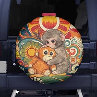 Baby Monkey Punch Spare Tire Cover Retro 70S Hippie Style Groovy Spring