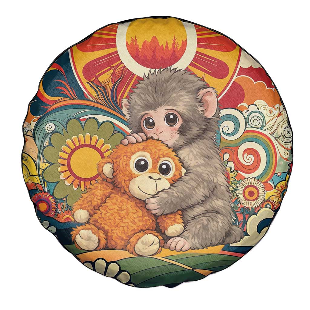 Baby Monkey Punch Spare Tire Cover Retro 70S Hippie Style Groovy Spring