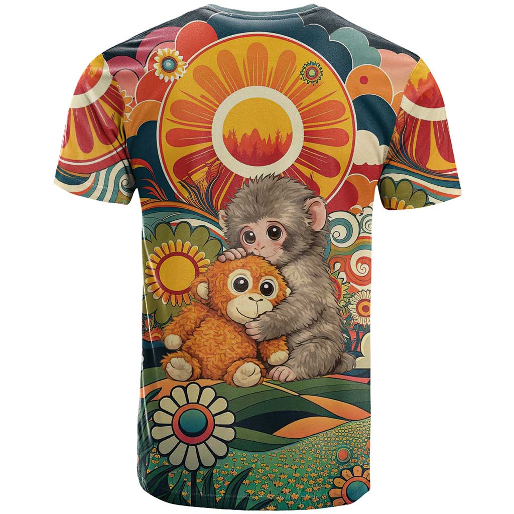 Baby Monkey Punch T Shirt Retro 70S Hippie Style Groovy Spring