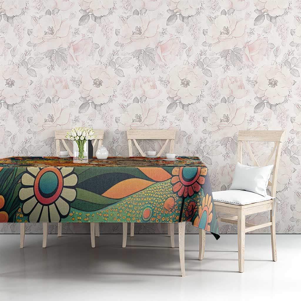 Baby Monkey Punch Tablecloth Retro 70S Hippie Style Groovy Spring