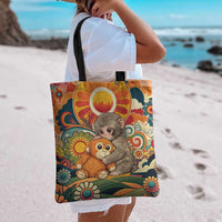 Baby Monkey Punch Tote Bag Retro 70S Hippie Style Groovy Spring