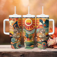 Baby Monkey Punch Tumbler With Handle Retro 70S Hippie Style Groovy Spring