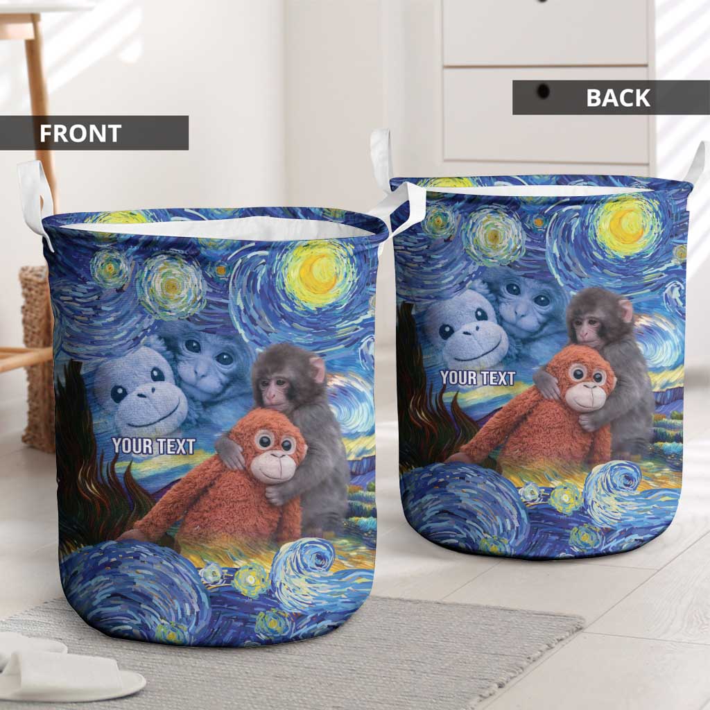 Baby Monkey Punch Personalized Laundry Basket Starry Night Inspired