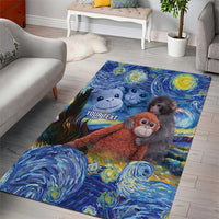 Baby Monkey Punch Personalized Area Rug Starry Night Inspired