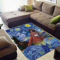 Baby Monkey Punch Personalized Area Rug Starry Night Inspired