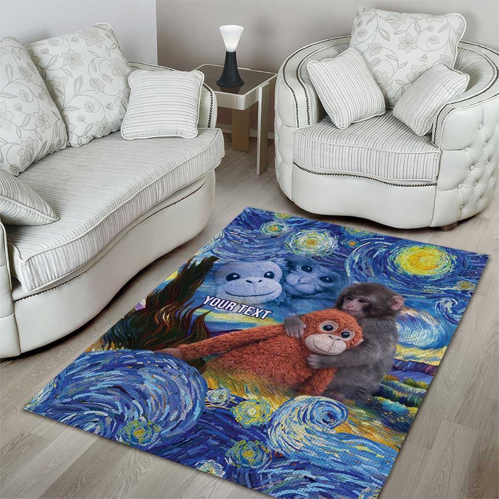 Baby Monkey Punch Personalized Area Rug Starry Night Inspired