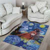 Baby Monkey Punch Personalized Area Rug Starry Night Inspired