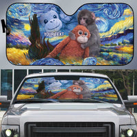 Baby Monkey Punch Personalized Auto Sun Shade Starry Night Inspired