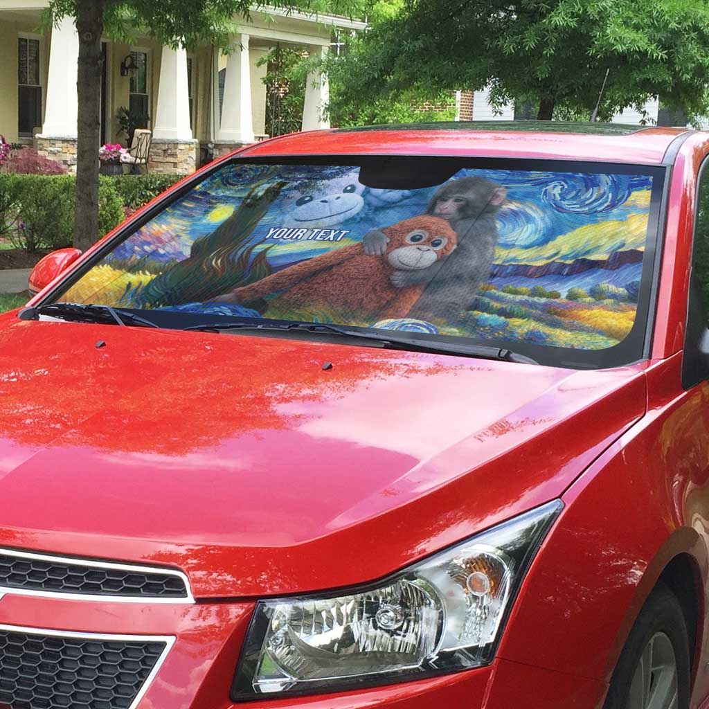 Baby Monkey Punch Personalized Auto Sun Shade Starry Night Inspired