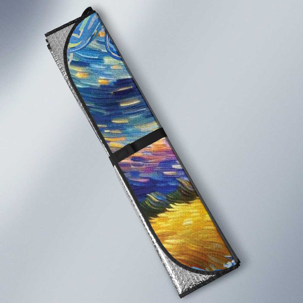 Baby Monkey Punch Personalized Auto Sun Shade Starry Night Inspired