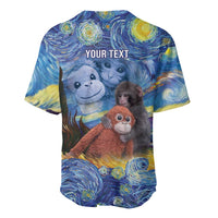 Baby Monkey Punch Personalized Baseball Jersey Starry Night Inspired