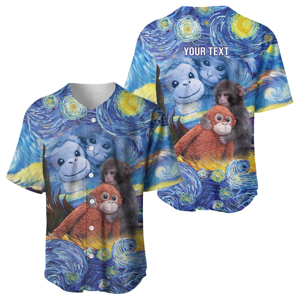 Baby Monkey Punch Personalized Baseball Jersey Starry Night Inspired