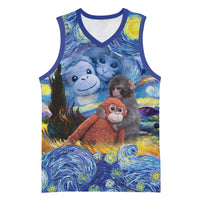 Baby Monkey Punch Personalized Basketball Jersey Starry Night Inspired
