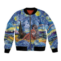 Baby Monkey Punch Personalized Bomber Jacket Starry Night Inspired