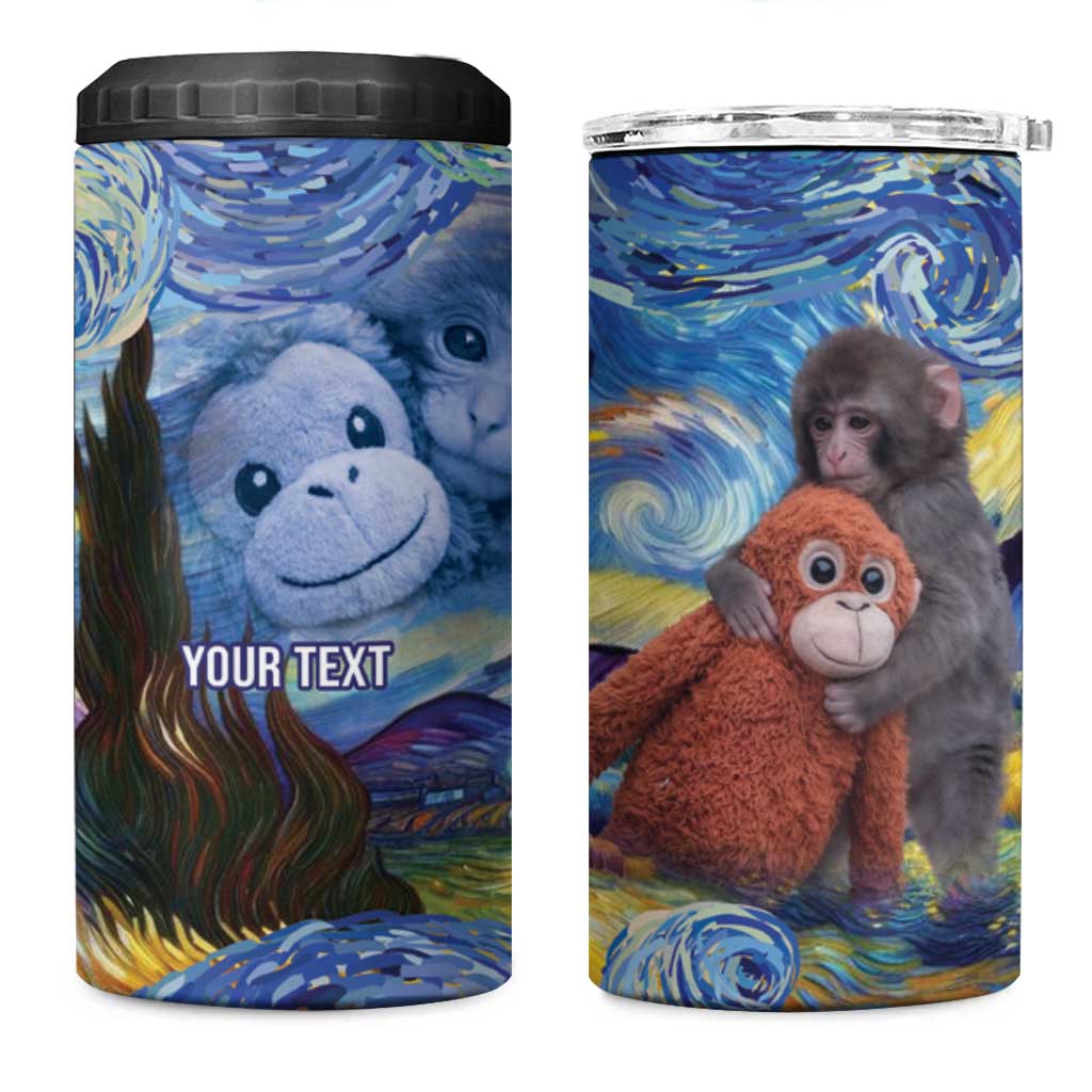 Baby Monkey Punch Personalized 4 in 1 Can Cooler Tumbler Starry Night Inspired