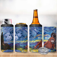 Baby Monkey Punch Personalized 4 in 1 Can Cooler Tumbler Starry Night Inspired