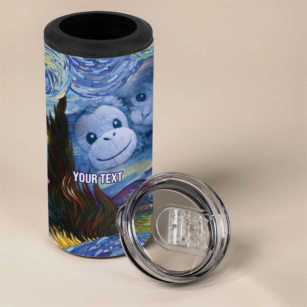 Baby Monkey Punch Personalized 4 in 1 Can Cooler Tumbler Starry Night Inspired