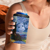 Baby Monkey Punch Personalized 4 in 1 Can Cooler Tumbler Starry Night Inspired