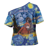 Baby Monkey Punch Personalized Cross Shoulder Shirt Starry Night Inspired