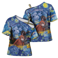 Baby Monkey Punch Personalized Cross Shoulder Shirt Starry Night Inspired