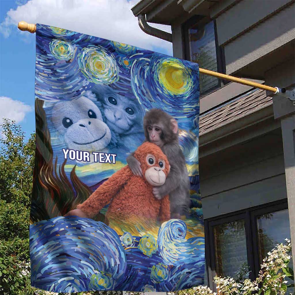 Baby Monkey Punch Personalized Garden Flag Starry Night Inspired