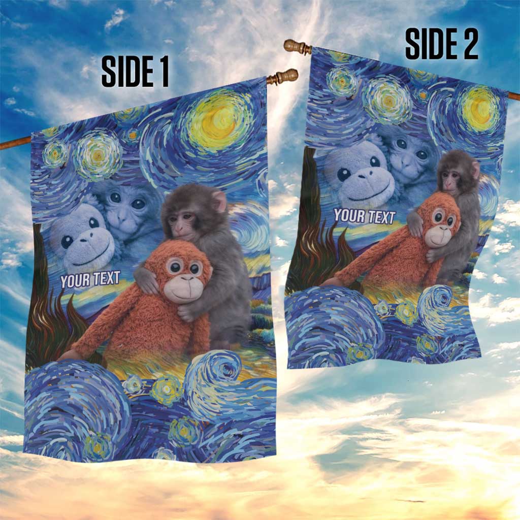 Baby Monkey Punch Personalized Garden Flag Starry Night Inspired